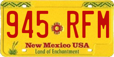 NM license plate 945RFM