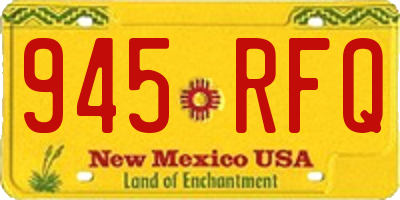 NM license plate 945RFQ