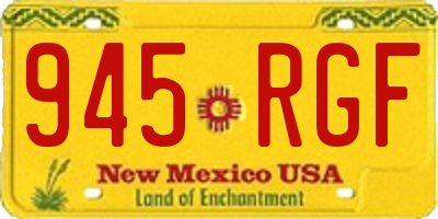 NM license plate 945RGF