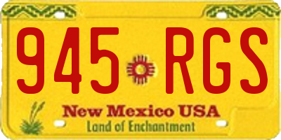 NM license plate 945RGS