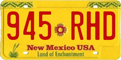 NM license plate 945RHD