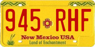 NM license plate 945RHF