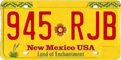 NM license plate 945RJB