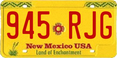 NM license plate 945RJG