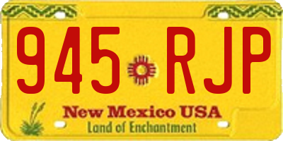 NM license plate 945RJP
