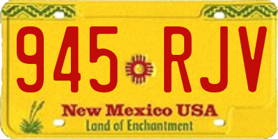 NM license plate 945RJV