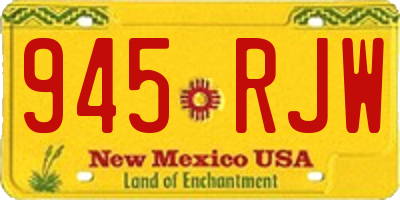 NM license plate 945RJW