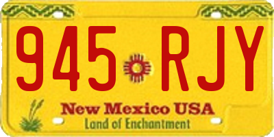 NM license plate 945RJY