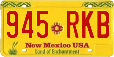 NM license plate 945RKB