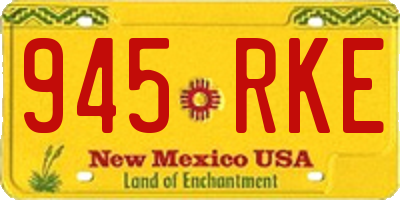 NM license plate 945RKE