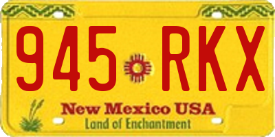 NM license plate 945RKX