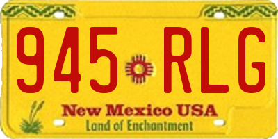 NM license plate 945RLG