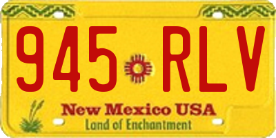 NM license plate 945RLV