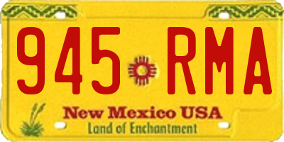 NM license plate 945RMA