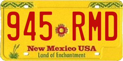 NM license plate 945RMD