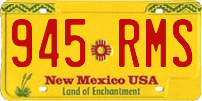 NM license plate 945RMS