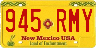 NM license plate 945RMY