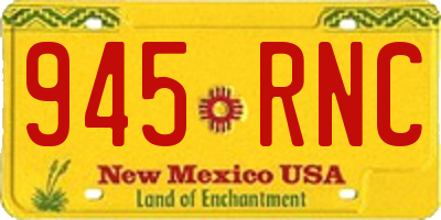 NM license plate 945RNC