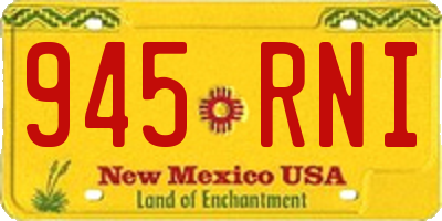 NM license plate 945RNI