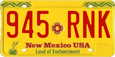NM license plate 945RNK