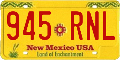 NM license plate 945RNL