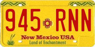 NM license plate 945RNN