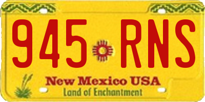 NM license plate 945RNS