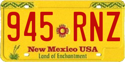 NM license plate 945RNZ