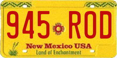 NM license plate 945ROD