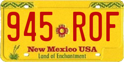 NM license plate 945ROF