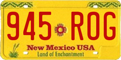 NM license plate 945ROG