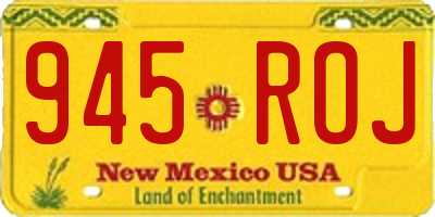 NM license plate 945ROJ