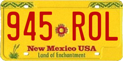 NM license plate 945ROL
