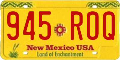 NM license plate 945ROQ
