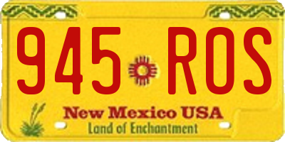 NM license plate 945ROS
