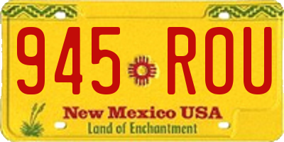 NM license plate 945ROU