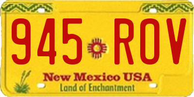 NM license plate 945ROV