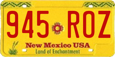 NM license plate 945ROZ