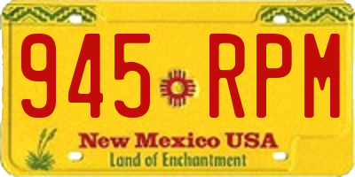 NM license plate 945RPM