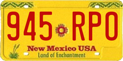 NM license plate 945RPO