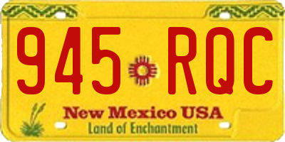 NM license plate 945RQC