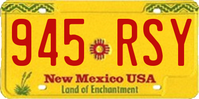 NM license plate 945RSY