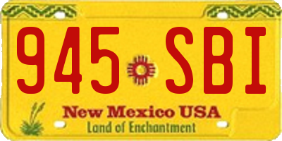 NM license plate 945SBI