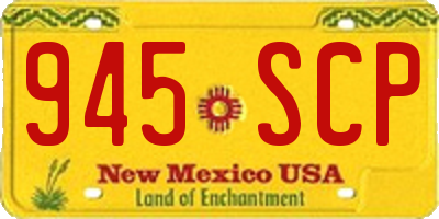 NM license plate 945SCP