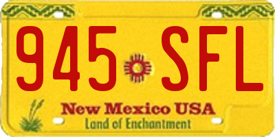 NM license plate 945SFL