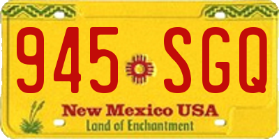 NM license plate 945SGQ