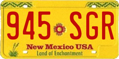 NM license plate 945SGR