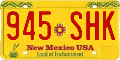NM license plate 945SHK