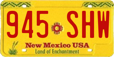 NM license plate 945SHW