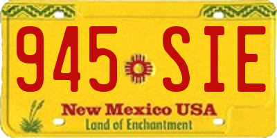 NM license plate 945SIE